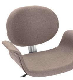 Chaise pivotante de salle à manger Taupe Tissu