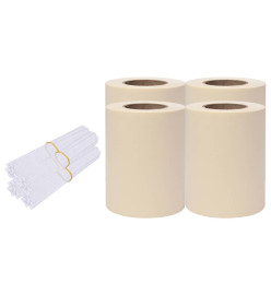 Écrans d'intimité de jardin 4 pcs PVC 35x0,19 m Crème