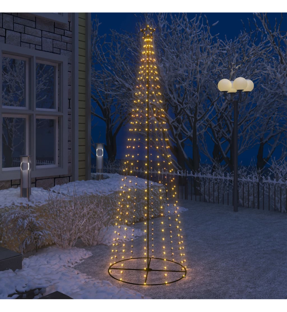 Arbre de Noël cône 330 LED blanc chaud décoration 100x300 cm