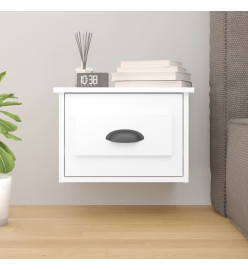 Table de chevet murale blanc 41,5x36x28 cm