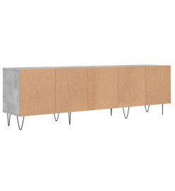 Meuble TV gris béton 150x30x44,5 cm bois d'ingénierie