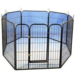 @Pet Parc modulaire pour chiots Noir 79x81 cm