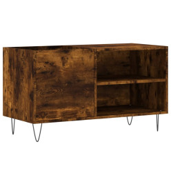 Armoire à disques chêne fumé 85x38x48 cm bois d'ingénierie