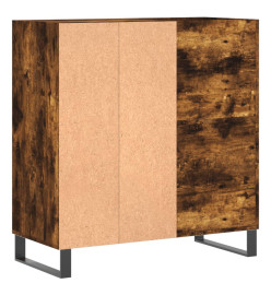 Armoire à disques chêne fumé 84,5x38x89 cm bois d'ingénierie
