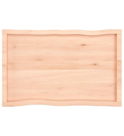 Dessus de table bois chêne massif non traité bordure assortie