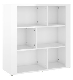 Buffet Blanc brillant 80x30x80 cm Bois d'ingénierie