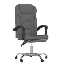 Fauteuil inclinable de bureau Gris foncé Tissu