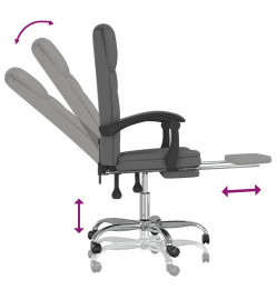 Fauteuil inclinable de bureau Gris foncé Tissu