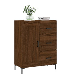 Buffet chêne marron 69,5x34x90 cm bois d'ingénierie