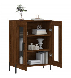 Buffet chêne marron 69,5x34x90 cm bois d'ingénierie