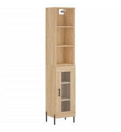Buffet haut Chêne sonoma 34,5x34x180 cm Bois d'ingénierie