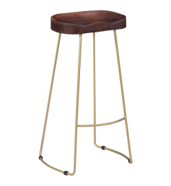 Tabourets de bar Gavin lot de 2 bois de manguier massif