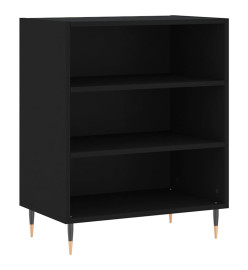 Buffet noir 57x35x70 cm bois d’ingénierie