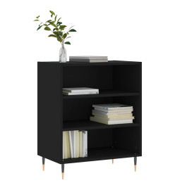 Buffet noir 57x35x70 cm bois d’ingénierie