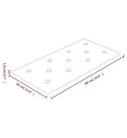 Panneaux muraux 12 pcs Cappuccino 60x30 cm Similicuir 2,16 m²