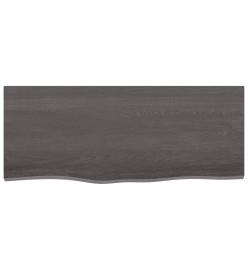 Dessus de bureau gris foncé 100x40x2 cm bois chêne traité