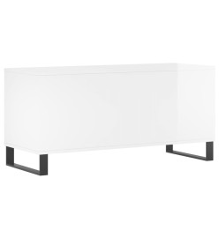 Armoire à disques blanc brillant 100x38x48 cm bois d'ingénierie