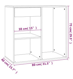 Armoire cosmétique Chêne sonoma 80x40x75 cm Bois d'ingénierie