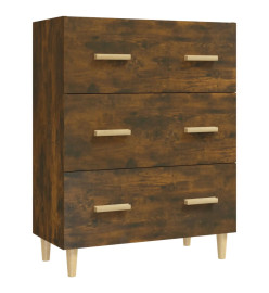 Buffet Chêne fumé 70x34x90 cm Bois d'ingénierie