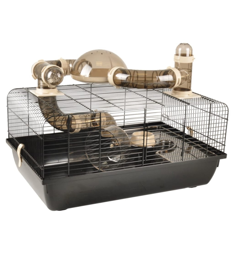 FLAMINGO Cage pour hamsters Figo 58x38x40 cm Noir et marron