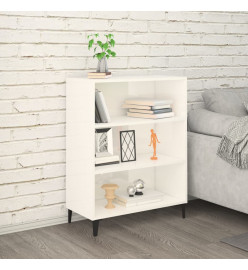 Buffet Blanc brillant 69,5x32,5x90 cm Bois d'ingénierie