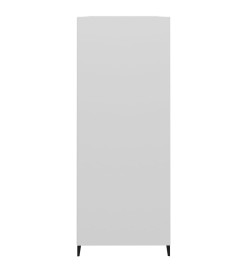 Buffet Blanc brillant 69,5x32,5x90 cm Bois d'ingénierie
