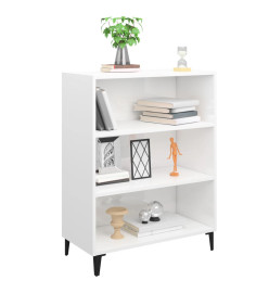 Buffet Blanc brillant 69,5x32,5x90 cm Bois d'ingénierie