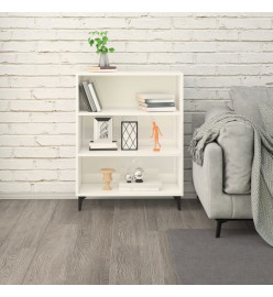 Buffet Blanc brillant 69,5x32,5x90 cm Bois d'ingénierie
