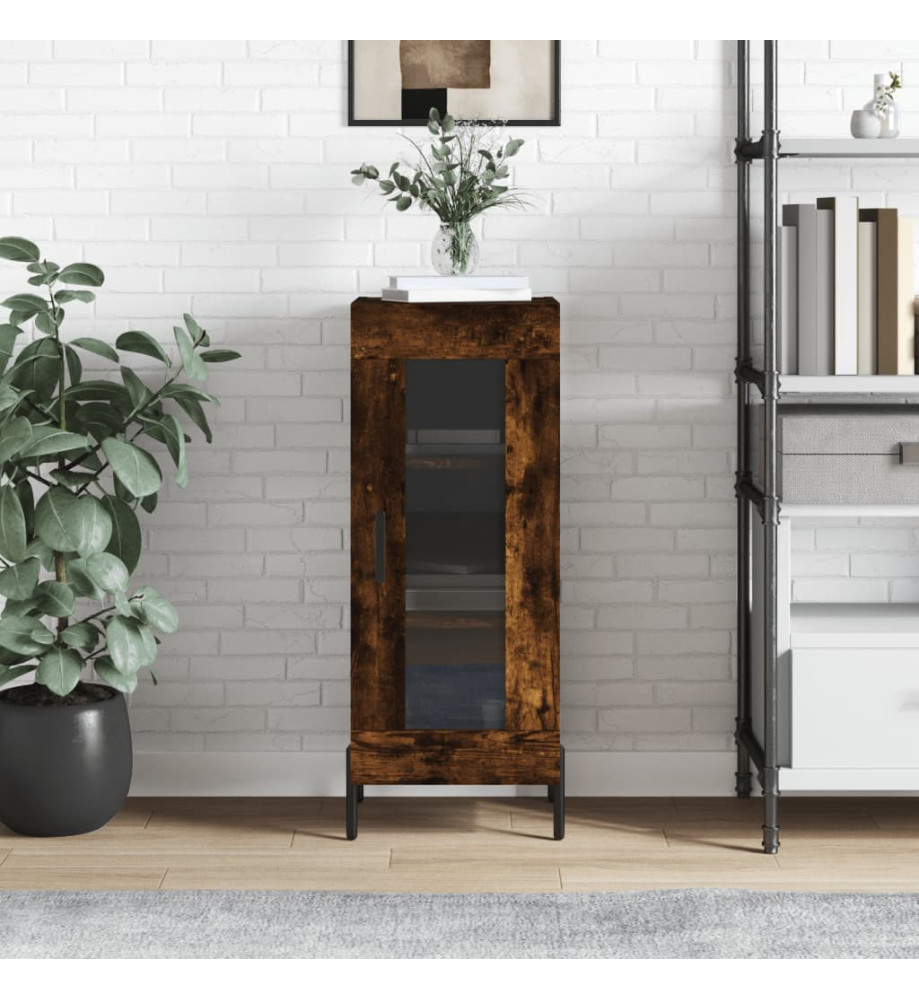 Buffet Chêne fumé 34,5x34x90 cm Bois d'ingénierie Buffet Chêne fumé 34,5x34x90 cm Bois d'ingénierie