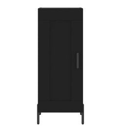Buffet haut Noir 34,5x34x180 cm Bois d'ingénierie