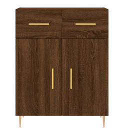 Buffet chêne marron 69,5x34x90 cm bois d'ingénierie