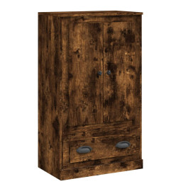 Buffet haut chêne fumé 60x35,5x103,5 cm bois d'ingénierie