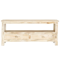 Table basse Blanc 90x50x40 cm Bois de manguier massif