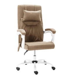 Chaise de bureau de massage Taupe Tissu