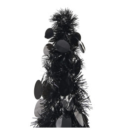 Sapin de Noël artificiel escamotable noir 120 cm PET