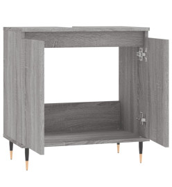 Armoire de bain sonoma gris 58x33x60 cm bois d'ingénierie
