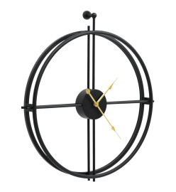 Horloge murale Noir 52 cm Fer