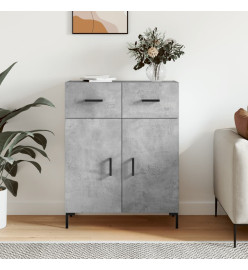 Buffet gris béton 69,5x34x90 cm bois d'ingénierie
