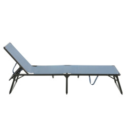 Travellife Chaise longue de camping Como bleu ciel