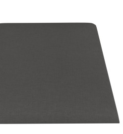 Panneaux muraux 12 pcs Gris foncé 30x15 cm Tissu 0,54 m²