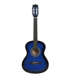 Guitare classique avec sac pour débutants Bleu 3/4 36"