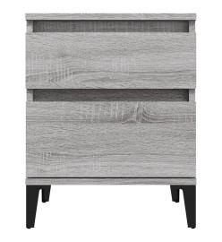 Tables de chevet 2 pcs Sonoma gris 40x35x50 cm