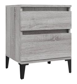 Tables de chevet 2 pcs Sonoma gris 40x35x50 cm