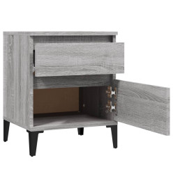 Tables de chevet 2 pcs Sonoma gris 40x35x50 cm