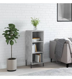 Buffet gris béton 34,5x32,5x90 cm bois d'ingénierie