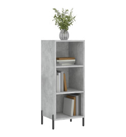 Buffet gris béton 34,5x32,5x90 cm bois d'ingénierie