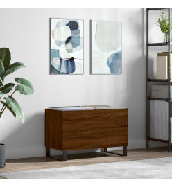 Armoire à disques chêne marron 74,5x38x48 cm bois d'ingénierie