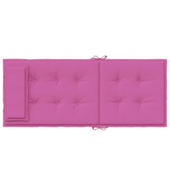 Coussins de chaise à dossier haut lot de 2 rose tissu oxford