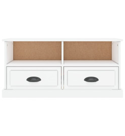 Meuble TV blanc brillant 93x35,5x45 cm bois d'ingénierie