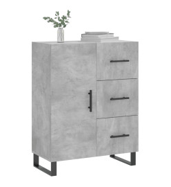 Buffet gris béton 69,5x34x90 cm bois d'ingénierie
